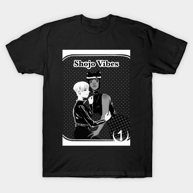 Shojo Vibes Manga Cover (White) T-Shirt by samiaselene